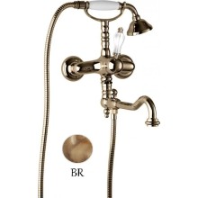 Смеситель для ванны с поворотным изливом бронза Cezares Venezia VENEZIA-VDFM2-02-Bi