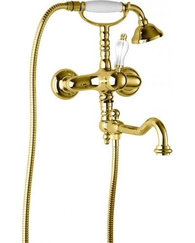 Смеситель для ванны с поворотным изливом золото 24 карата Cezares Venezia VENEZIA-VDFM2-03/24-Bi