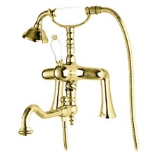 Смеситель на борт ванны с поворотным изливом золото 24 карата Cezares Venezia VENEZIA-PBV2-03/24-Bi
