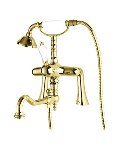 Смеситель на борт ванны с поворотным изливом золото 24 карата Cezares Venezia VENEZIA-PBV2-03/24-Bi