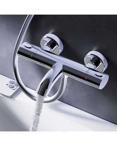 Смеситель для ванны AM.PM Sense F7550064 с термостатом Хром