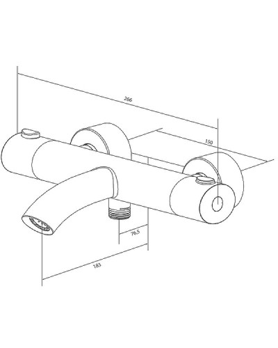 Смеситель для ванны AM.PM Sense F7550064 с термостатом Хром