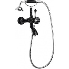 Смеситель для ванны nero lucido/cromo, ручка nero lucido/cromo Cezares Margot MARGOT-VDM-NLC