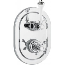 Встраиваемый термостат для ванны хром, ручка белая Cezares Margot MARGOT-VDIM2-T-01-Bi