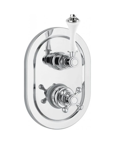 Встраиваемый термостат для ванны хром, ручка белая Cezares Margot MARGOT-VDIM2-T-01-Bi