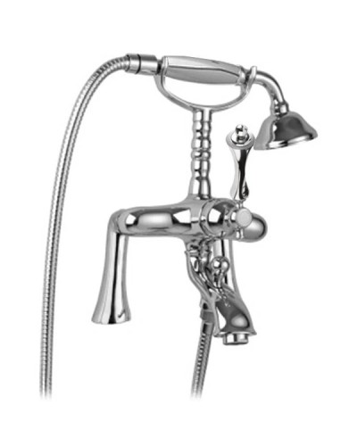 Смеситель на борт ванны с ручным душем хром, ручка хром Cezares Margot MARGOT-PBV-01-M