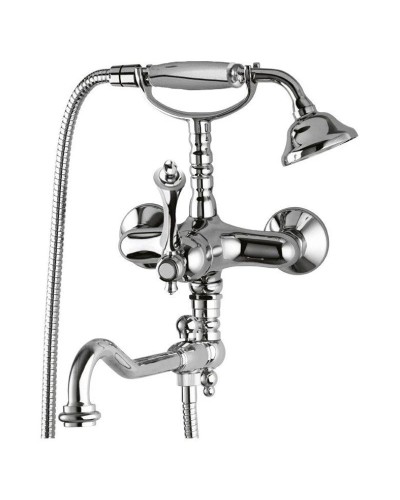 Смеситель на борт ванны с ручным душем хром, ручка хром Cezares Margot MARGOT-PBV2-01-M