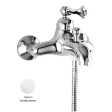 Смеситель для ванны bianco lucido/cromo, ручка bianco lucido/cromo Cezares Margot MARGOT-VM-BLC