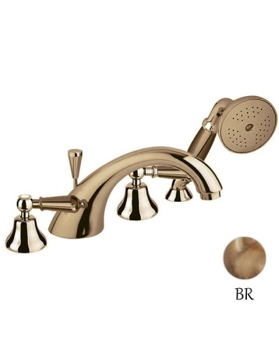 Смеситель на борт ванны бронза, ручки металл Cezares First FIRST-BVD-02-M