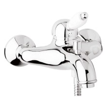 Смеситель для ванны хром, ручка белая Cezares Elite ELITE-VM-01-Bi