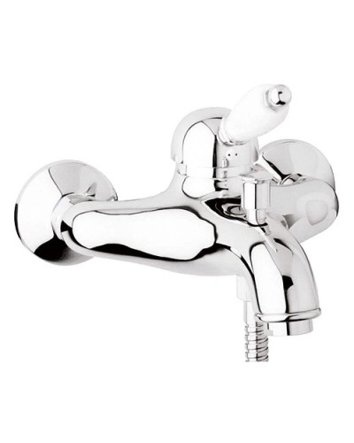 Смеситель для ванны хром, ручка белая Cezares Elite ELITE-VM-01-Bi