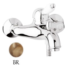 Смеситель для ванны бронза, ручка белая Cezares Elite ELITE-VM-02-Bi