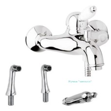 Смеситель на борт ванны хром, ручка металл Cezares Elite ELITE-PBVM-01-M