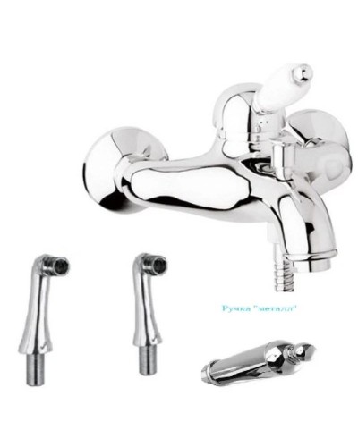 Смеситель на борт ванны хром, ручка металл Cezares Elite ELITE-PBVM-01-M
