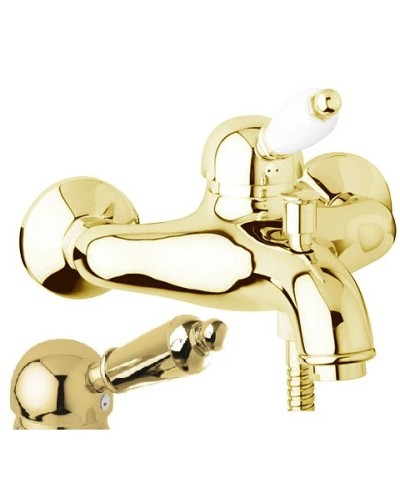 Смеситель для ванны золото 24 карат, ручка металл Cezares Elite ELITE-VM-03/24-M