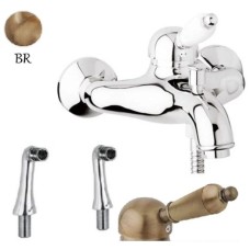 Смеситель на борт ванны бронза, ручка металл Cezares Elite ELITE-PBVM-02-M