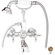 Смеситель для ванны с ручным душем бронза, ручки бронза Cezares Nostalgia NOSTALGIA-VD-02