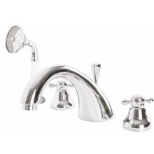 Смеситель на борт ванны с ручным душем Cezares Golf GOLF-BVD-01-BI