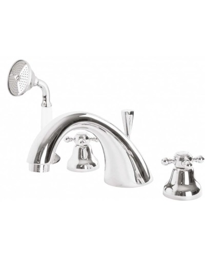 Смеситель на борт ванны с ручным душем Cezares Golf GOLF-BVD-01-BI