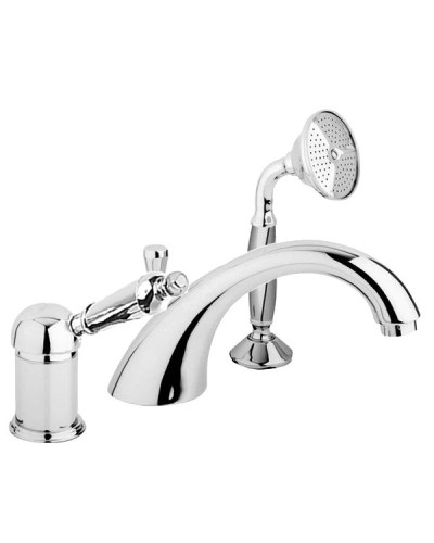 Смеситель на борт ванны хром, ручка металл Cezares Elite ELITE-BVDM-01-M