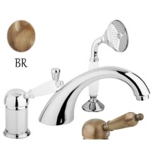 Смеситель на борт ванны бронза, ручка металл Cezares Elite ELITE-BVDM-02-M