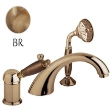 Смеситель на борт ванны бронза, ручка орех Cezares Elite ELITE-BVDM-02-Nc