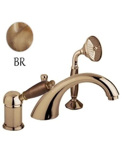 Смеситель на борт ванны бронза, ручка орех Cezares Elite ELITE-BVDM-02-Nc