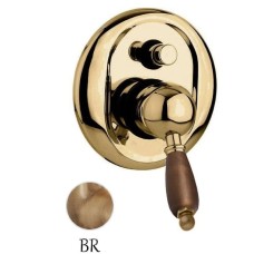 Смеситель для ванны бронза, ручка орех Cezares Elite ELITE-VDIM-02-Nc