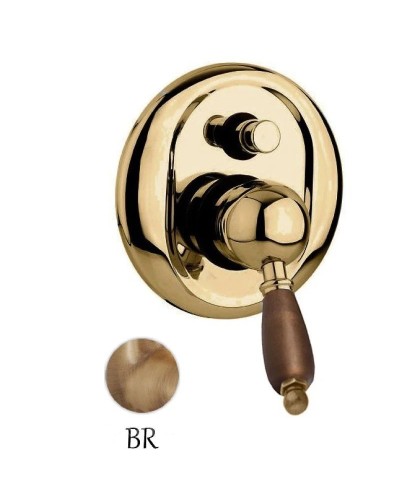 Смеситель для ванны бронза, ручка орех Cezares Elite ELITE-VDIM-02-Nc