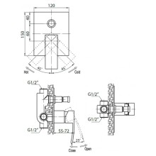 Cezares Quattro QUATTRO-VDI-01 Смеситель для ванны