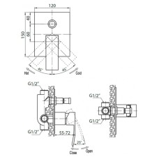 Cezares Quattro QUATTRO-VDI-01 Смеситель для ванны