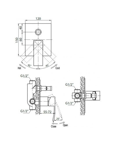 Cezares Quattro QUATTRO-VDI-01 Смеситель для ванны