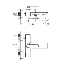 Смеситель для ванны Cezares City CITY-F-VD-01