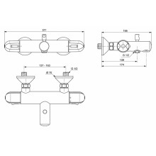 Смеситель для ванны Ideal Standard Ceratherm 25 A6423AA с термостатом Хром