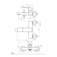 Смеситель для ванны и душа Ceramica Nova Exellence 70030CH Хром