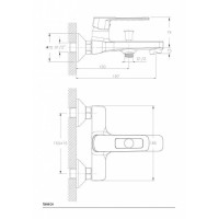 Смеситель для ванны Ceramica Nova Linear 70019CH Хром