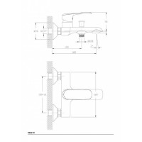 Смеситель для ванны Ceramica Nova Curve 70022CH Хром