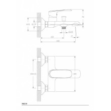 Смеситель для ванны Ceramica Nova Curve 70022CH Хром