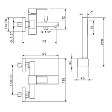 Смеситель для ванны Migliore Kvant 18770 Хром