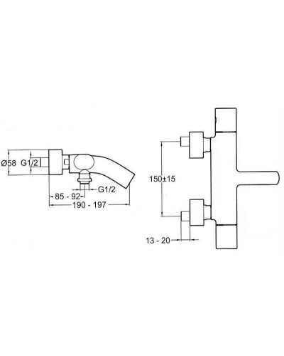 Смеситель для ванны Jacob Delafon Talan E10105RU-CP