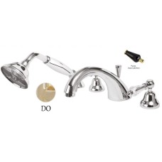 Смеситель на борт ванны золото 24 карат, ручки Swarovski Nero Cezares Diamond DIAMOND-BVD-03/24-Sw-N