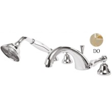 Смеситель на борт ванны золото 24 карат, ручки Swarovski Cezares Diamond DIAMOND-BVD-03/24-Sw