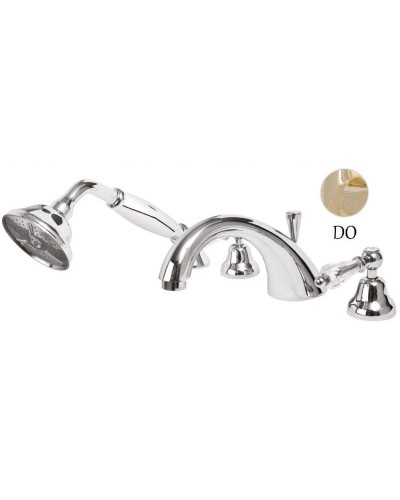 Смеситель на борт ванны золото 24 карат, ручки Swarovski Cezares Diamond DIAMOND-BVD-03/24-Sw