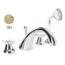 Смеситель на борт ванны золото 24 карат Cezares Lord LORD-BVD-03/24-Bi