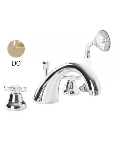 Смеситель на борт ванны золото 24 карат Cezares Lord LORD-BVD-03/24-Bi