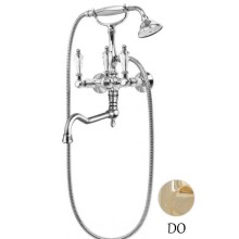 Смеситель для ванны с ручным душем золото 24 карат, ручки Swarovski Cezares Diamond DIAMOND-VDF-03/24-Sw