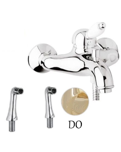 Смеситель на борт ванны золото 24 карат, ручка белая Cezares Elite ELITE-PBVM-03/24-Bi