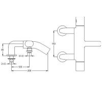 Термостат на борт ванны Jacob Delafon Talan E10090RU-CP