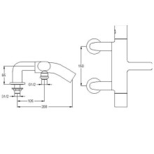 Термостат на борт ванны Jacob Delafon Talan E10090RU-CP