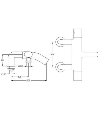 Термостат на борт ванны Jacob Delafon Talan E10090RU-CP